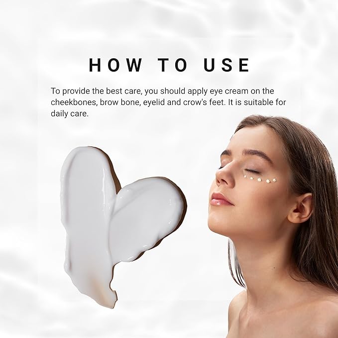 Eye Contour Cream | Eye Serum with Hyaluronic Acid and vitamin E to Eliminate Under-eye Bags, Dark Bruises and Wrinkles | Shiny Skin Face Roller