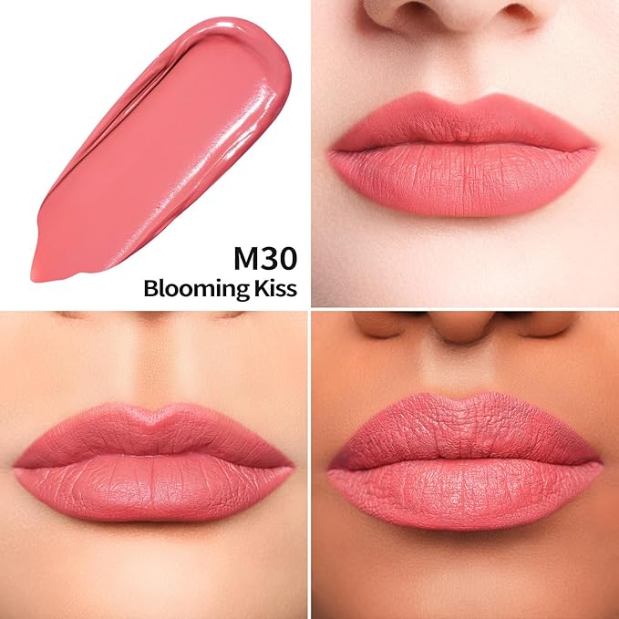 Oulac Pink Matte Lipstick for Women, Long Lasting Liquid Lip Stick High Impact Lip Gloss Full Coverage Lip Makeup with Vitamin E Waterproof Formula,Vegan M30