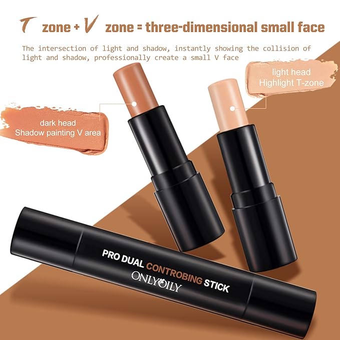 6 colors contour highlighter stick contour stick,face highlighter, contour makeup contouring sticks cream concealer - 3PCS (#1+#2+#3)