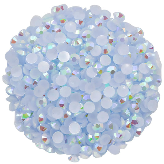 2250 Pcs SS16 4mm AB Flatback Rhinestones for Nails Art Crafts Glitter Round Shine Gems Crystals DIY Clothes Shoes （White AB）