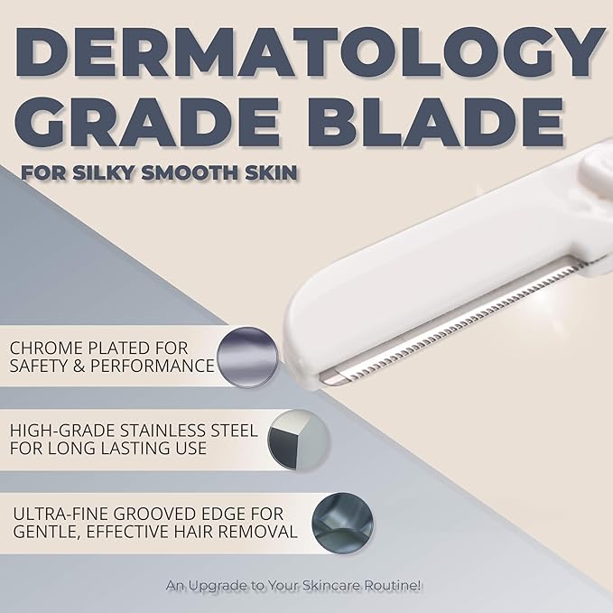 Dermaplaning Tool (9 Count) – Easy to Use Dermaplane Razor for Face – Precision Facial Razor for Eyebrows & Peach Fuzz - Gentle Exfoliating Shaver for Smooth, Radiant Skin