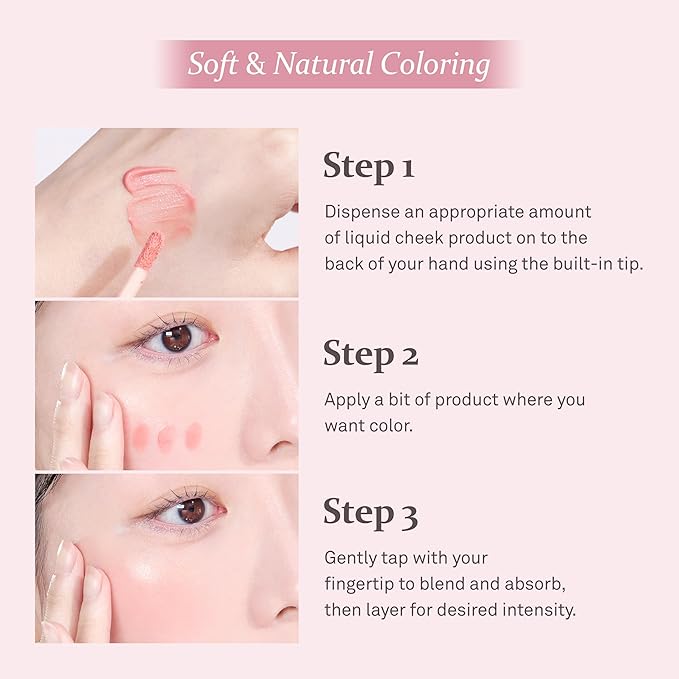 hince Dewy Liquid Cheek 6g Raw Glow Liquid Blush for Cheeks Vegan Dewy Cheek Tint Glass Skin Lightweight Liquid Blush Weightless Watercolor (STRUT RED, LC005)