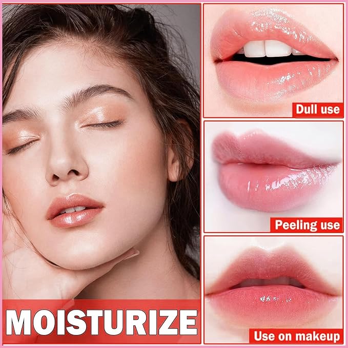 1 PCS Bee Lip Balm Lip Mask Honey Pot, Strawberry Moisturizing Sleeping Lip Mask Overnight with Sticks, Lip Balm Honey Pot Lip Balm Hydrating Prevention Dry and Crack Lip Scrubs Exfoliator