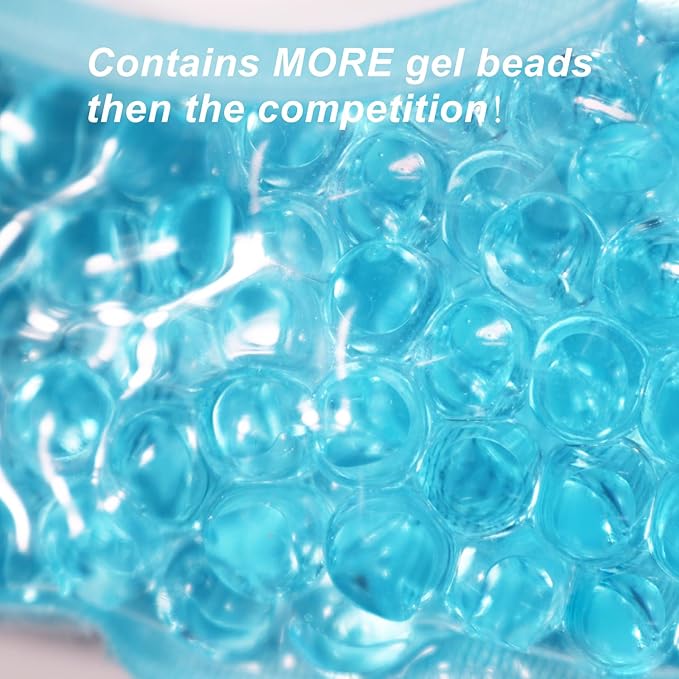 Ice Pack Face Eye Mask for Dark Circles and Puffiness,Gel Cold Cooling Face Mask for Migraines, Headache, Stress and Relaxation (Blue)