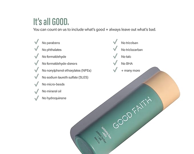 Good Faith - GOOD + Glowing Set - Brightening Skincare Value Kit - 3pcs Exfoliating Toner, Brightening Serum, Softening Moisturizer - Vegan - Cruelty Free