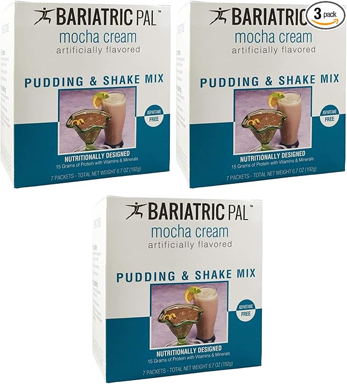 BariatricPal 15g Protein Shake or Pudding (Aspartame Free) - Mocha Cream (3-Pack)