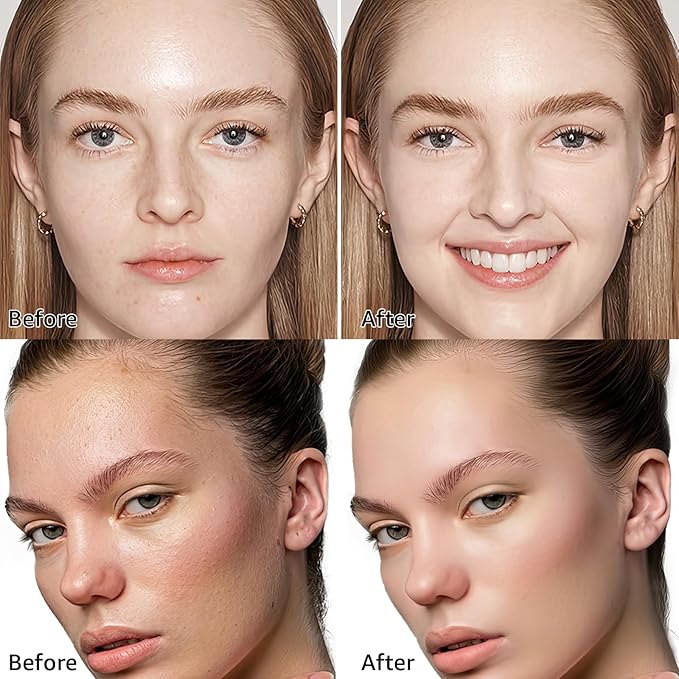 Air Cushion CC Cream Foundation - Mushroom Head BB Creams, Long Lasting Concealing Brightening, Moisturizer Face Cream,Facial Skin Care Makeup For All Skin Types (Nude)