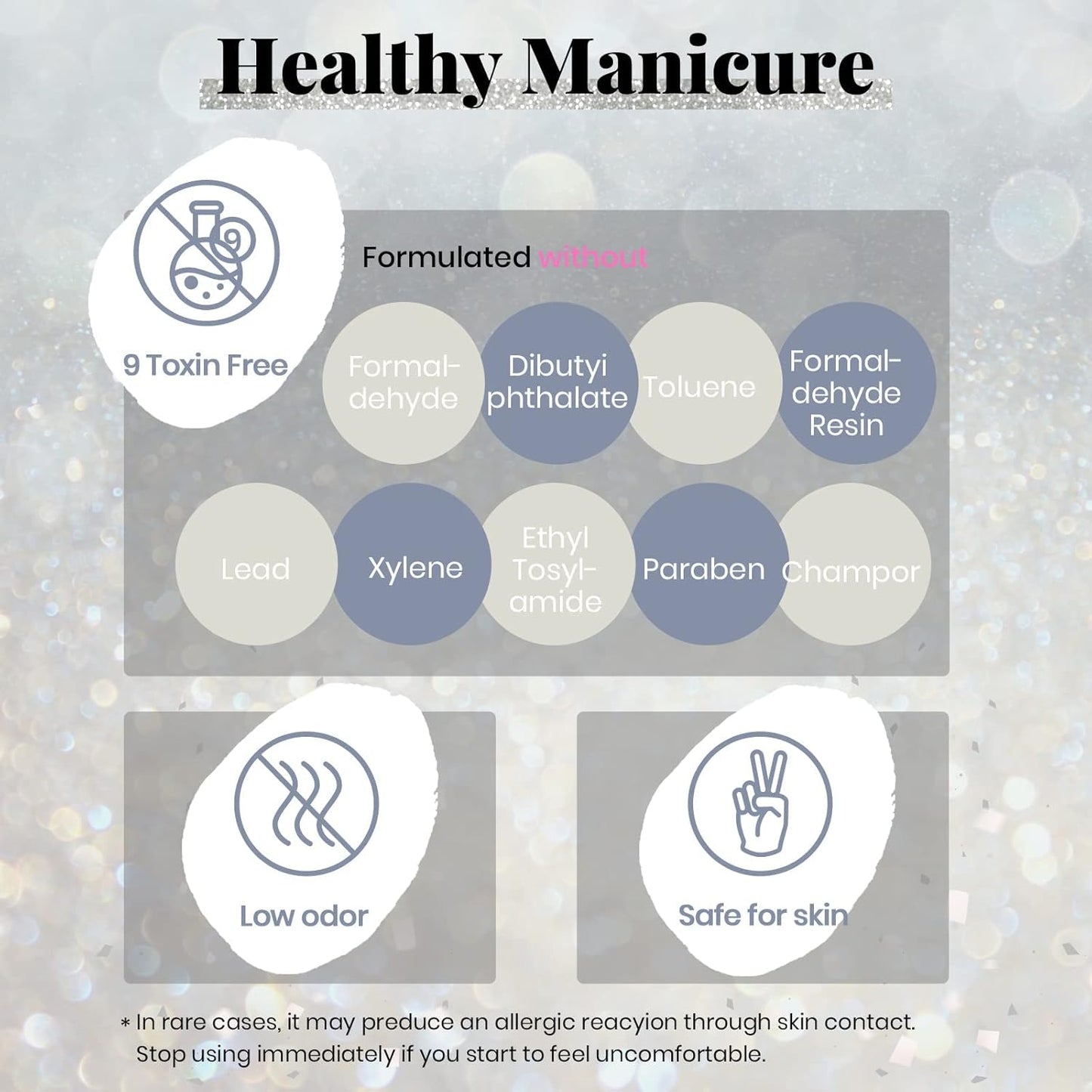 Beetles Reflective Gel Nail Polish 15ml Silver Glitter Nail Polish Shimmer Soak Off Uv LED Lamp Gel Nail Art Manicure Salon DIY Home Diamond