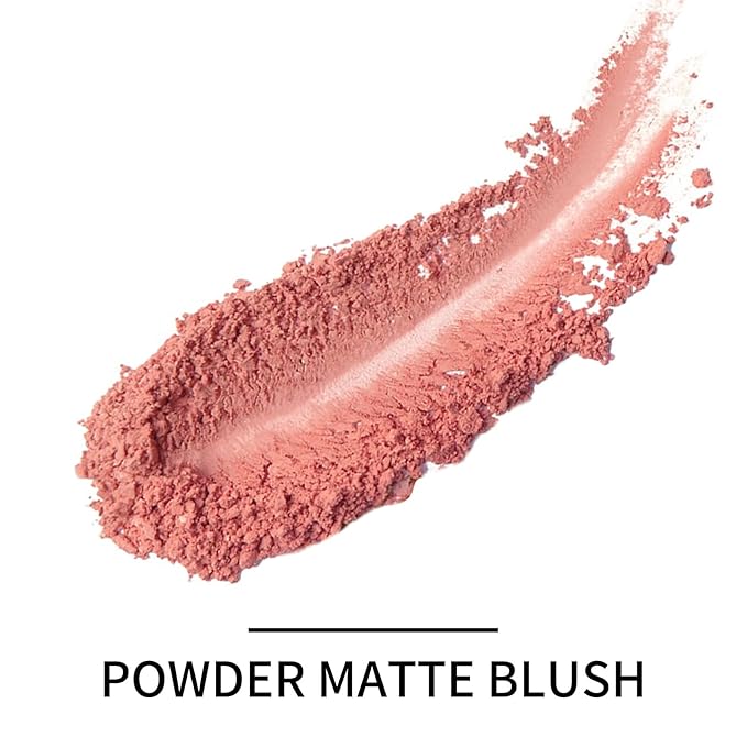 Boobeen Powder Blush Matte Blush, Highly Pigmented Beauty Cream Blush Palette for Create A Natural Cheek Flushed Look, Rich Colors