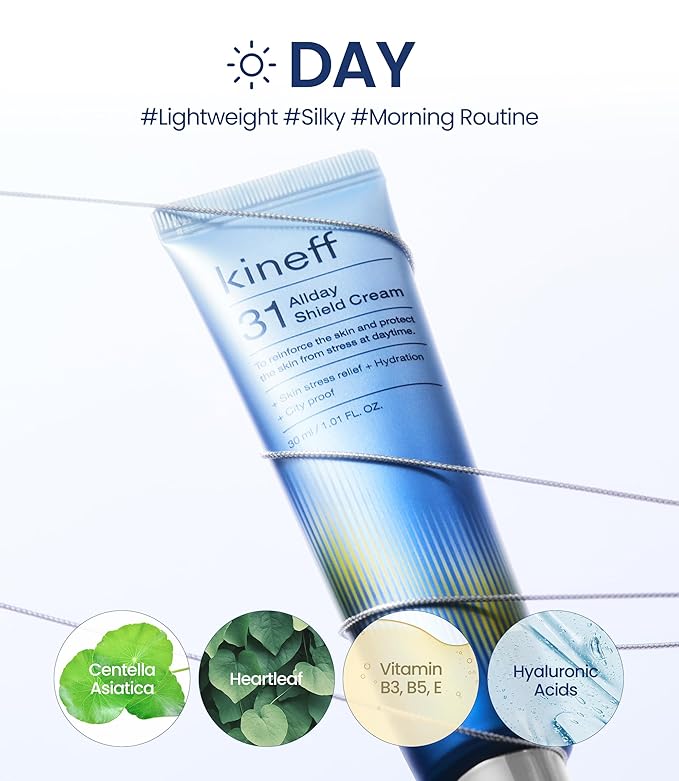 Dermacycle Program All-day & Night 2-Pack Cream for Face, 31 All-Day Shield Cream & 102 Night Renewal Cream, Centella Asiatica and Niacinamide, Korean Skincare (New Package)
