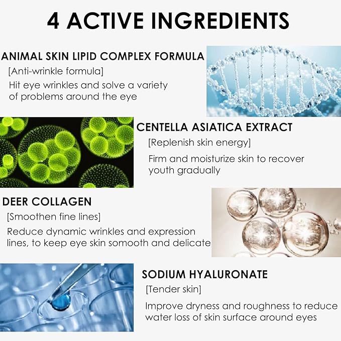 Eye Cream, STCORPS7 Vibrant Glamour Silk Protein Anti-Wrinkle And Firming Eye Cream For Wrinkles, Fine Lines, Dark Circles, Puffiness & Bags, 20g