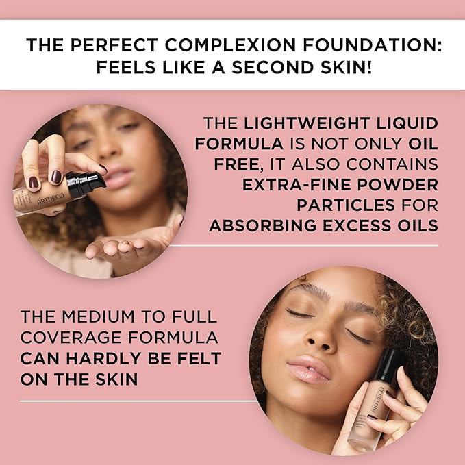 ARTDECO Perfect Teint Foundation - Olive Beige N°56 - Lightweight Liquid Formula - Medium to Full Coverage - Without Mask-Like Effect - Conceals Imperfections - Vegan Makeup - Hyaluron - 0.67 Fl Oz