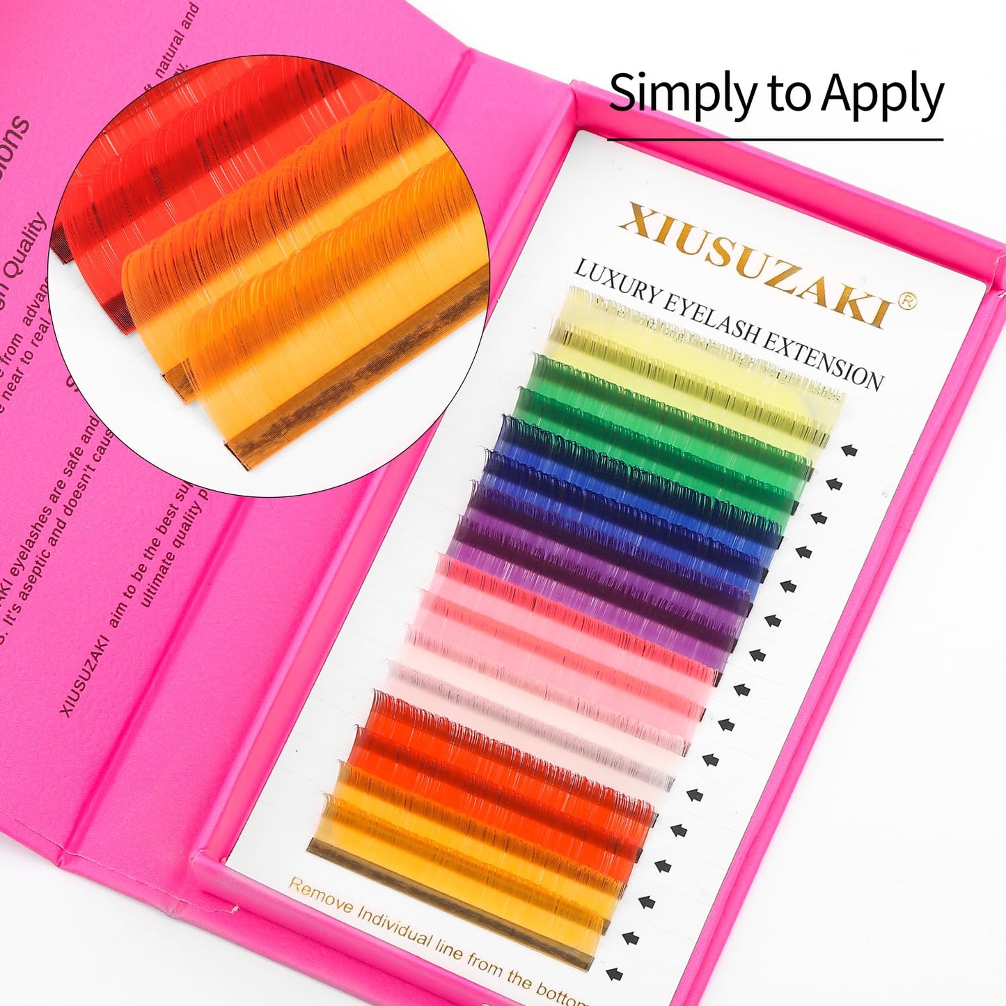 Eyelash Extensions Colored Lashes Extension 0.07 D Curl Lashes 11mm Classic Lash Extensions Soft Individual Lashes 16 Rows Natural False Eyelashes Volume Lashes Professional Use(Colored,0.07-D,11mm)