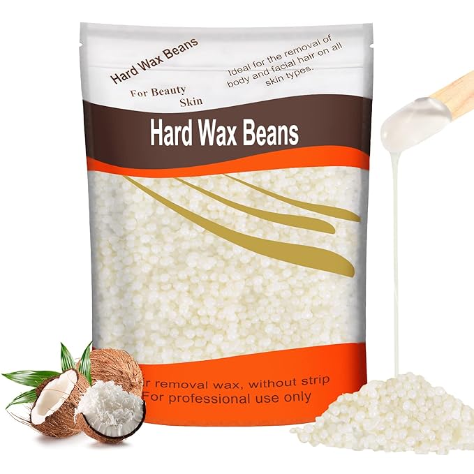 Hard Wax Beads for Hair Removal, Wax Beans for Sensitive Skin, 300g (10 Oz)/bag (Coconut), Unisex, Full Body Waxing, Painless and Effective for Sensitive Skin Hair Removal