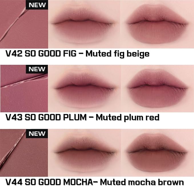 BBIA Last Velvet Tint - Soft & Creamy Matte Finish Lip Stain, Blur Effect with Velvety Texture, Long-Lasting, High Pigment, Lightweight, Non-Drying, Vegan, Korean Lip Makeup (V43 SO GOOD PLUM)