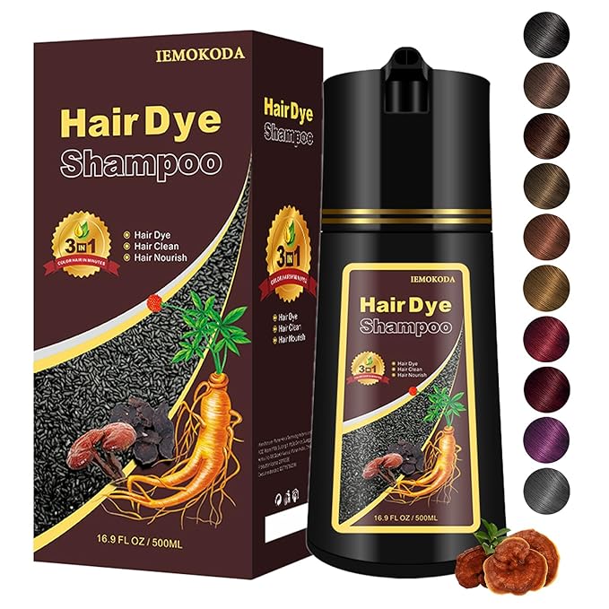 Hair Dye Shampoo, Gray Hair Coverage Dye Shampoo, Hair Color Shampoo for All Hair Types, Champu Para Canas, Suitable for Home and Salon (Blonde Brown)