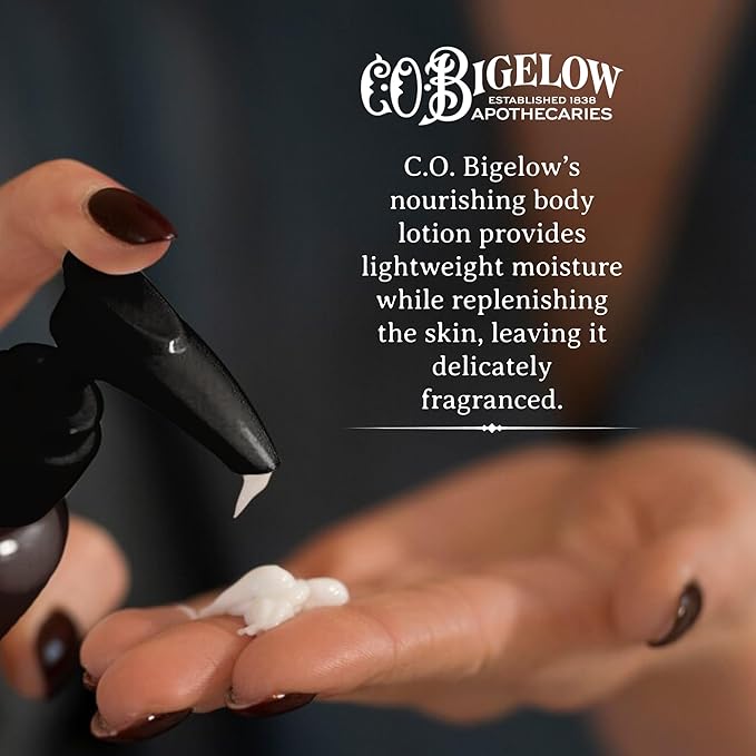 C.O. Bigelow Iconic Collection Amber Body Lotion, Scented Body Cream with Grapeseed Oil and Shea Butter, 10.5 fl oz