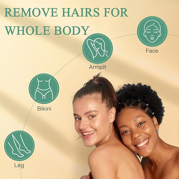 Hard Wax Beads, Bouvetan 1.3Lb/21oz Wax Beads for Brazilian Waxing, Hard Waxing Beans for Eyebrow, Face, Bikini for Women Men Hair Removal with 10pcs Spatulas, 6 Packs (Jasmine)