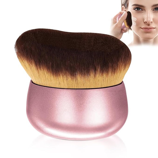 Extra Large Body Makeup Brush For Self Tanner,Leg Makeup &Bronzer Blend,75 mm Wide-headed Kabuki Brush Provides More Even& Pretty Application, Sunscreen Face&Back Makeup Brush,Wet&Dry Use-Matte (Pink)