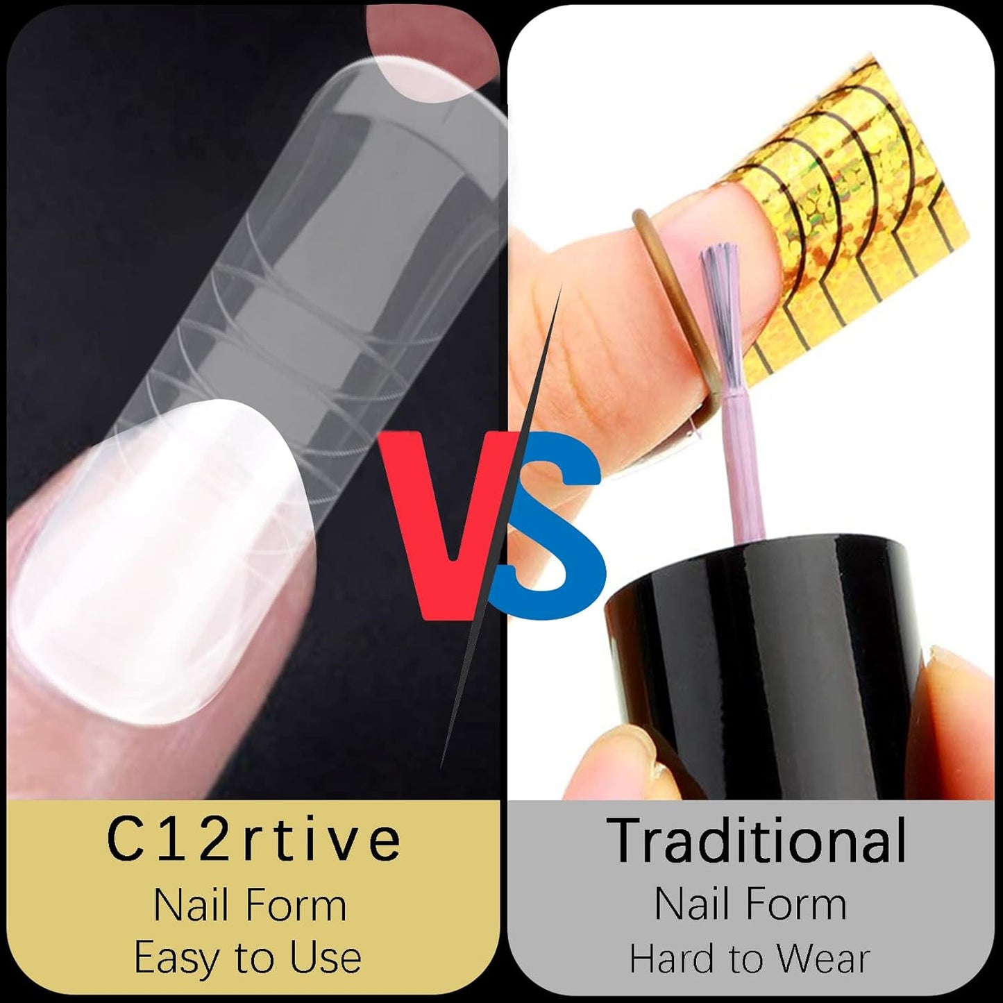 140Pcs Dual Nail Forms,Upturned Extension Poly nail gel Nail Forms Full Cover Reusable Nail Molds 14 Sizes for Nail Art Design Salon&DIY