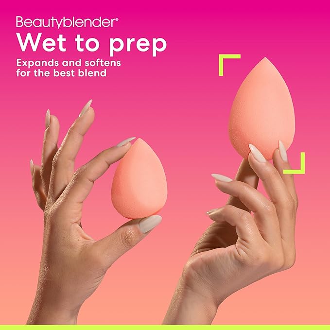 Beautyblender® | Papaya Beauty Blender Makeup Sponge, Super-Soft Foam Easily Blends Foundations, Powders & Creams, Made in USA, Reusable, Washable, Streak Free Application, Vegan, Cruelty Free