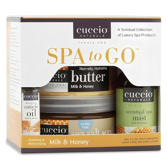 Cuccio 4 Piece Spa To Go Kit, Milk and Honey