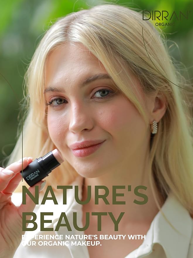 3 in 1 Natural Ingredient 90% Organic Blusher Stick For Lips, Eyes, & Cheeks, Hydration And Natural Beauty Apply directly And Blend With Fingertips, Small Enough to Carry (REDDEN)