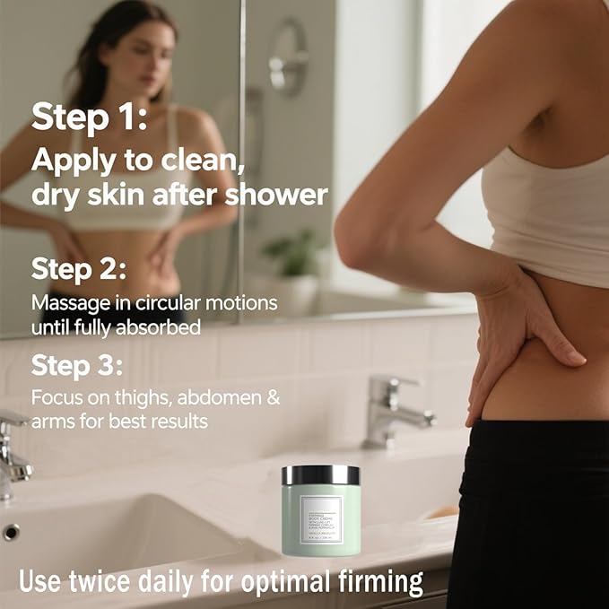 Champagne Firming Body Cream,Anti-Aging Tightening Cream with Luxe-Lift Complex,Skin Firming Cream for Hydrates Dry Skin, Fights Crepey Skin on Arms & Legs(8 Fl Oz, Sweet Almond Coconut)