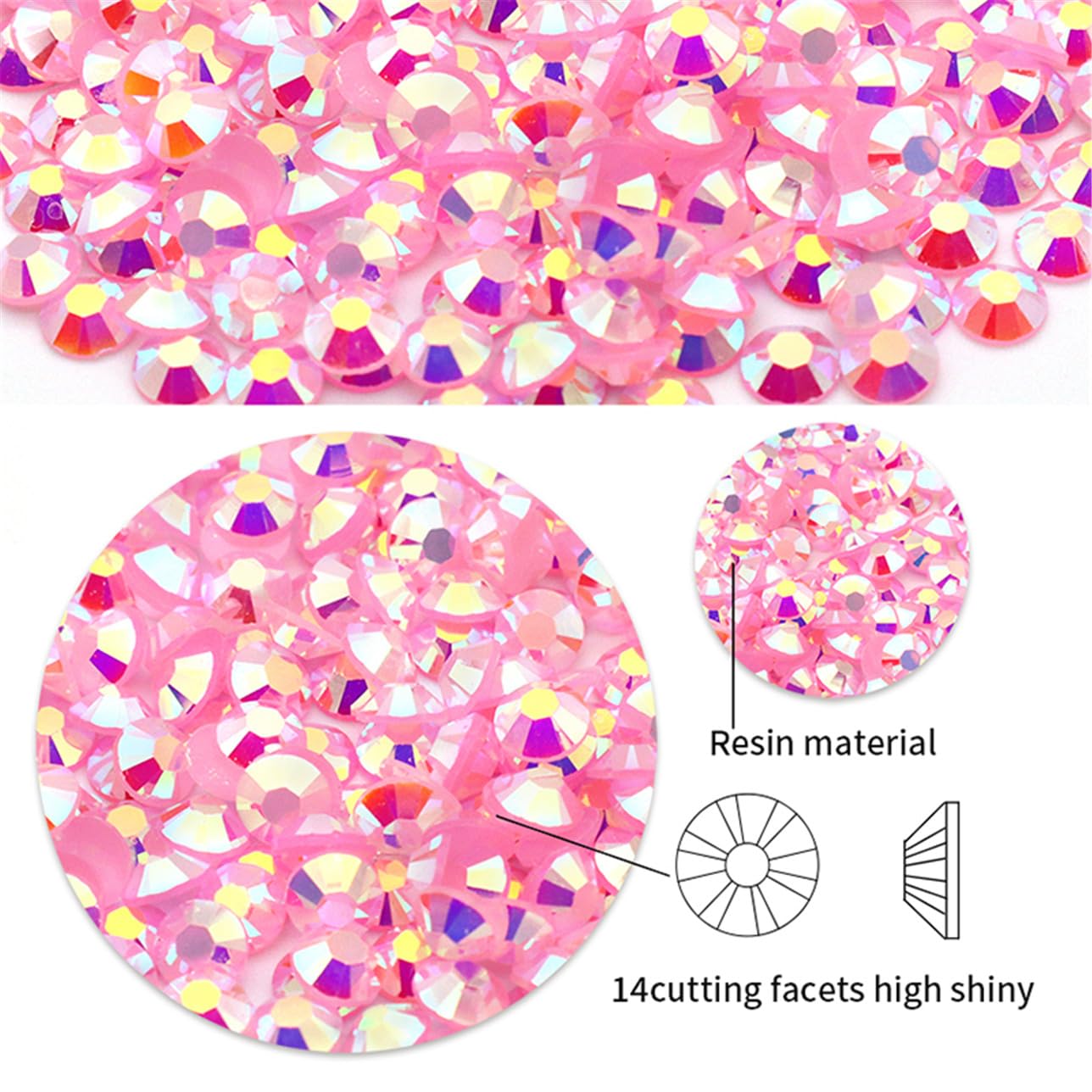 4500 Pcs SS6 2mm AB Flatback Rhinestones for Nails Art Crafts Glitter Round Shine Gems Crystals DIY Clothes Shoes （Bronze AB）