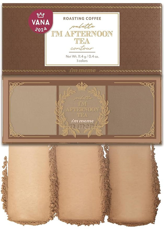 I'm Meme Palette - Afternoon Tea Contour | Roasting Coffee, Bronzer Palette for Face & Cheeks, Matte Powder Bronzer, Natural Makeup, Buildable Coverage, Light to Medium, For Warm Tone Skin, 0.4 Oz