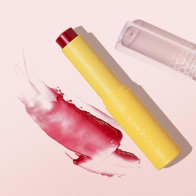 Burt’s Bees Back to School Gift Ideas, Tinted Boosted Balm, Cheeky Cherry, Hydrating Tinted Lip Balm with Vitamin C, E, and F Core, 24 Hour Lip Moisturizer, 100% Natural Origin, 1 Count, 0.16oz