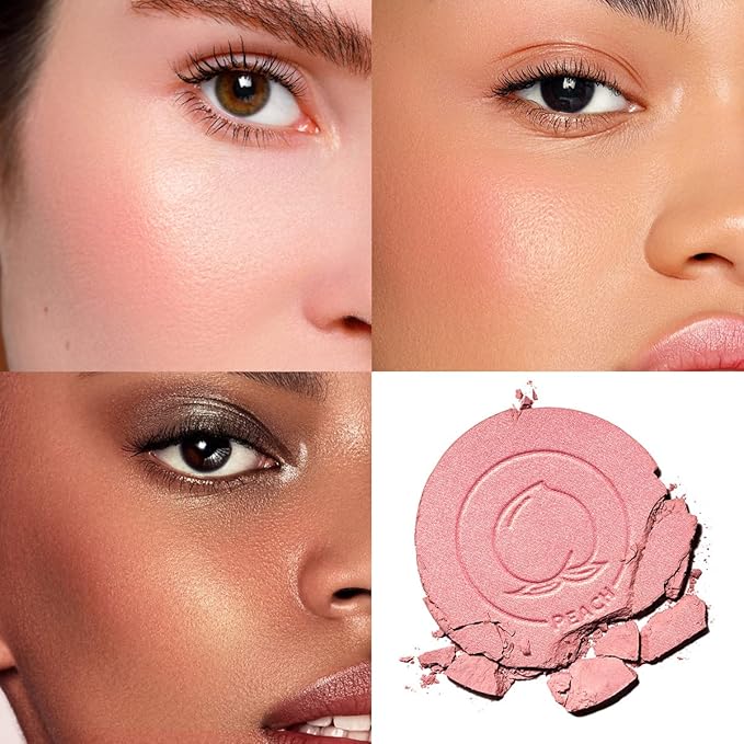 Face Blush, Powder Blush Makeup, Longlasting Highly Pigmented Face makeup, Smooth, Vegan & Cruelty Free, 1 Count, 06 PEACH