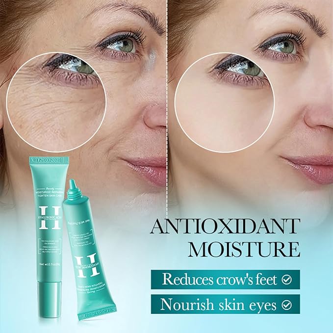 2 PCS Hyaluronic Acid Repair Eye Cream for Dark Circles,Bags Under and Puffiness,Eye Wrinkle Firming Cream Moisturise Repairing Thghten Eye Skin Care