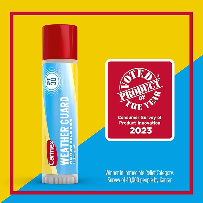 Carmex Lip Balm Bundle, 12 Count (9 Classic Lip Balm Tubes, 3 Weather Guard Lip Balm with SPF 30 Sticks)