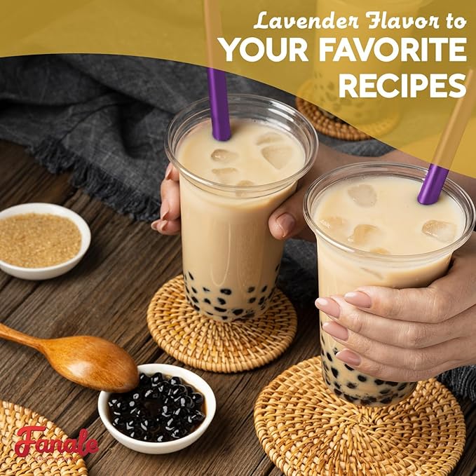 Fanale Premium Lavender Bubble Tea Flavoring Powder | Perfect for Baking, Smoothies, Desserts and Drinks | Instant Flavoring Powder for Boba Milk Tea - 2.2 Pounds (Pack of 20)