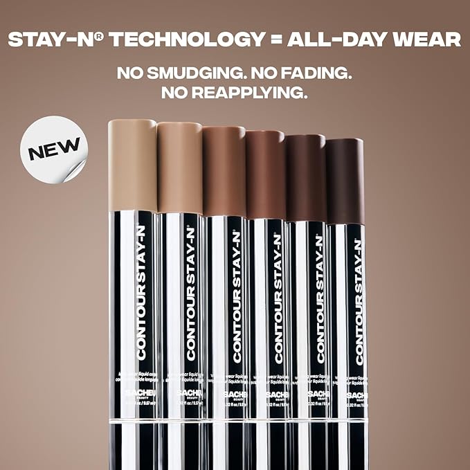 Sacheu Liquid Contour STAY-N Long Wear Cream Contour Makeup — Long Lasting, Blendable, & Lightweight Formula — Vegan & Cruelty-free, Giving Sass