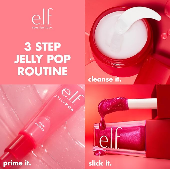 e.l.f. Jelly Pop Dew Primer, Limited Edition Translucent Face Primer For Moisturizing & Smoothing Skin & Gripping Makeup, Vegan & Cruelty-Free