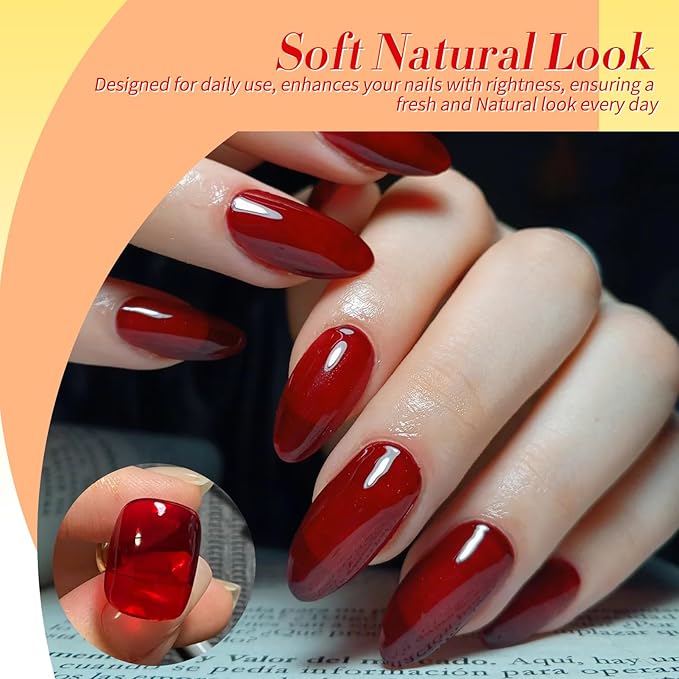 Born Pretty Neon Jelly Gel Nail Polish Glass Crystal Transparent Halloween Collection Soak Off Gel Nail Kit Minicure DIY Gifts 6PCS