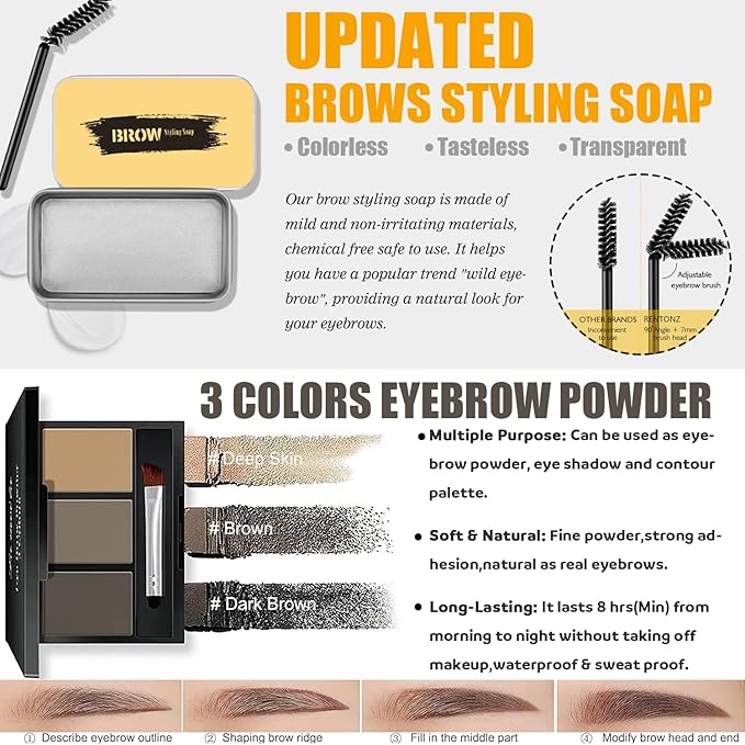 All in One Makeup Kit for Women Full Kit, Includes 12 Colors Naked Eyeshadow,Liquid Foundation, Lipstick Set, Mascara, Makeup Brush, Makeup Sponge, Eyebrow Powder, Eyebrow Soap, Eyeliner Stamp(#102)