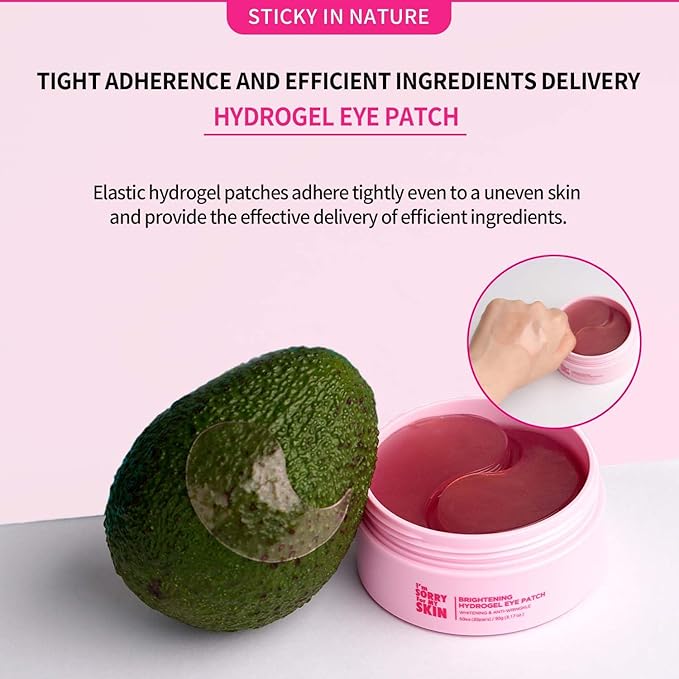Brightening Hydrogel Eye Patch - Eye Patches for Puffy Eyes and Dark Circles Remover, Under Eye Mask Self Care Gifts for Women - Eye Bag Treatment Skin Care, 60 EA 3.17oz / 90g