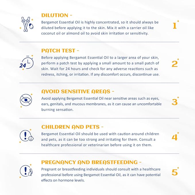 HIQILI Bergamot Essential Oil for Diffuser, Skin, Hair, DIY, 100% Pure & Natural - 1.01 Fl Oz (30 mL)