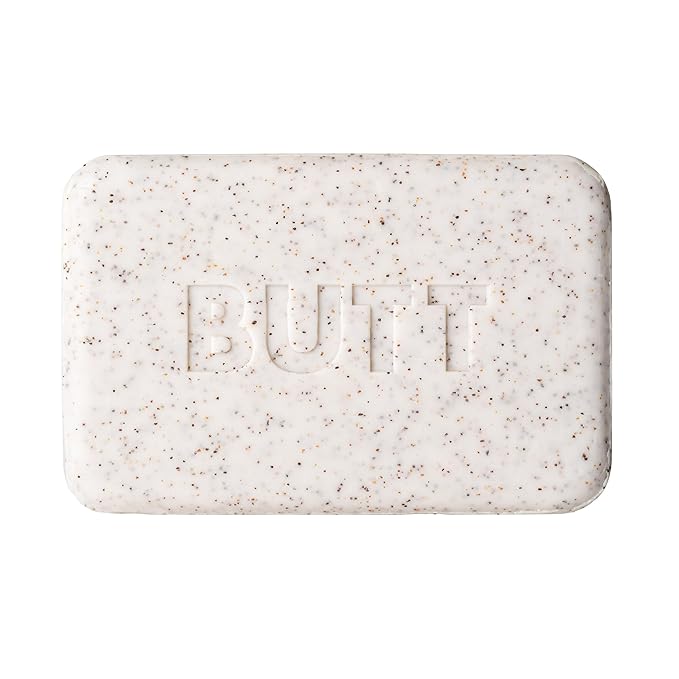 MARLOWE. No. 069 Butt Face Mens Soap, 7 Oz, Double Sided Moisturizing & Body Exfoliator Bar Soap with Pumice & Apricot Seed Powder, Crisp Sea Air, Fresh Sage + Cedarwood Scent