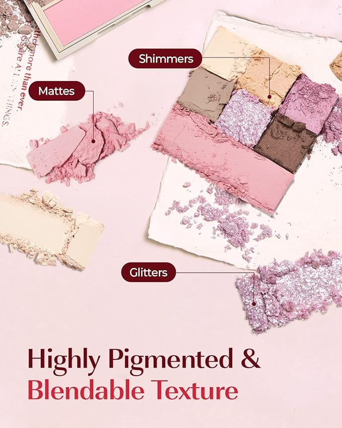 AMTS Eyeshadow Off Sienna & Misty Lavender Palettes Set, Valentine's gifts for teen girls, women | Matte Shimmer Metallic, Long Lasting