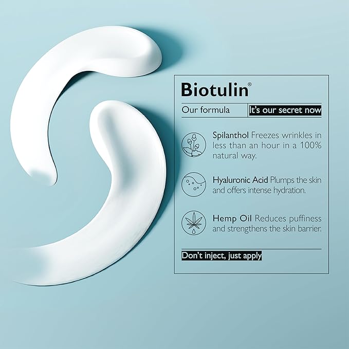 Biotulin - EyeMatrix 0.5 oz - Anti-wrinkle moisturizing cream with concentrated Spilanthol and Hyaluronic Acid - Smoothed eye contours, refreshed look, and reduced dark circles