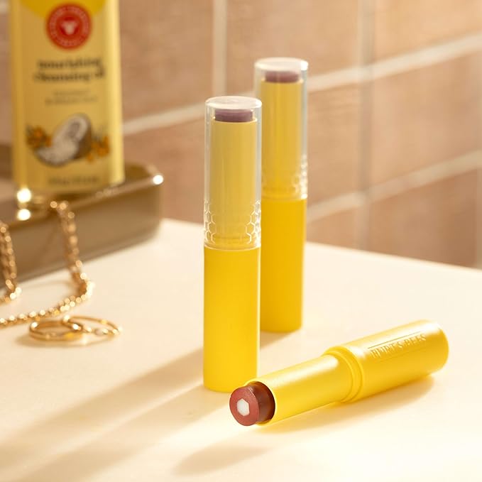 Burt’s Bees Back to School Gift Ideas, Tinted Boosted Balm, Cheeky Cherry, Hydrating Tinted Lip Balm with Vitamin C, E, and F Core, 24 Hour Lip Moisturizer, 100% Natural Origin, 1 Count, 0.16oz