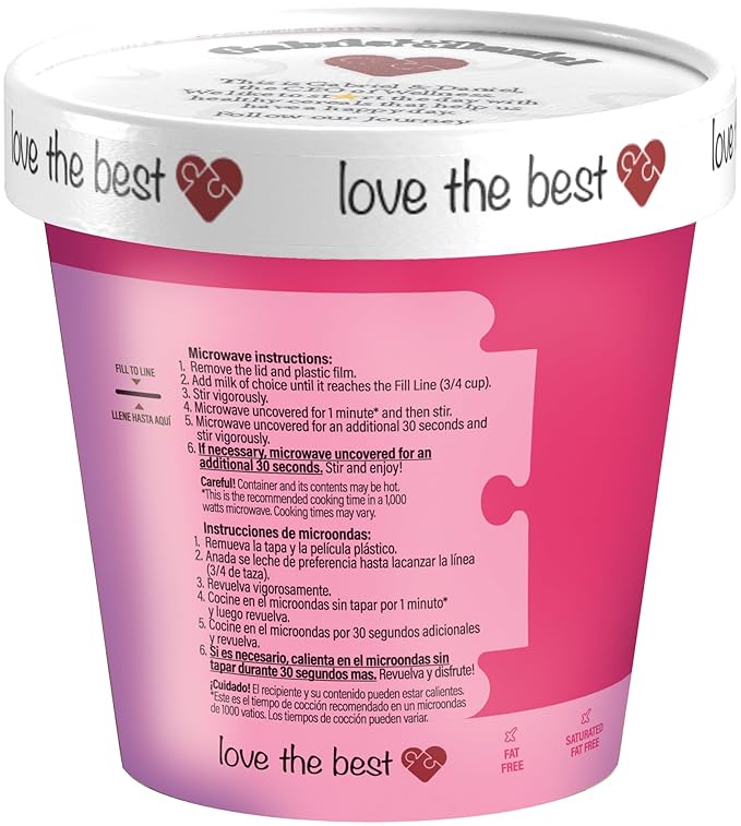 Gabriel & Daniel Organic Instant Creamy Wheat (Farina) Hot Cereal Cup – Non-GMO, Pure and Organic Breakfast Cereal – Rich in Iron & Vitamin C for a Nourishing and Quick Meal – Smooth & Creamy Texture (Pack of 6)