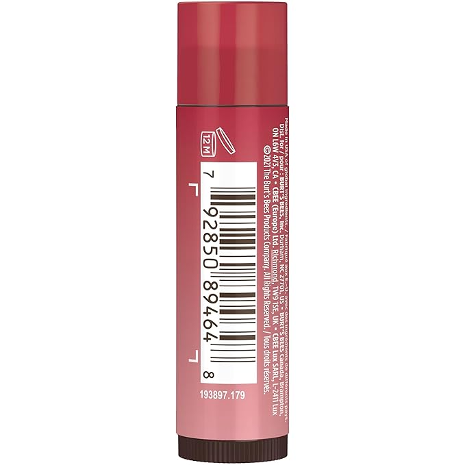 Burt's Bees Lip Tint Balm with Long Lasting 2 in 1 Duo Tinted Balm Formula, Color Infused with Deeply Hydrating Shea Butter for a Natural Looking Buildable Finish, Fiery Red Dahlia (2-Pack)