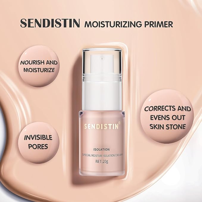 Hydrating Makeup Primer with Hyaluronic Acid, Face Foundation Primer, Base Primer for Shine, Oil Control, Add Moisture, Smooth Texture, Hides Wrinkles for Long-Lasting Makeup, 0.71 FL.OZ