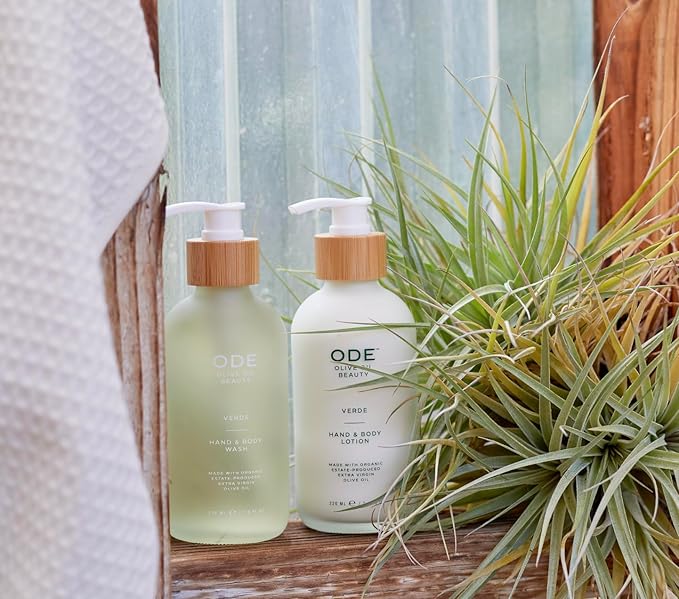 McEvoy Ranch Verde Hand & Body Wash (2-pack) by ODE Olive Oil Beauty, Organic EVOO, California Made, Nourishing Foaming Wash