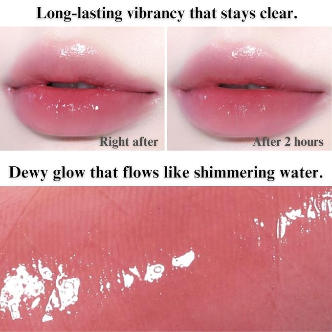 BBIA Glow Tint – Lip Plumping Volumizing Glossy & Glowy Lip Stain Naturally Moisturizing Comfortable Texture Lightweight Long-Lasting Vivid Color Non-Sticky Korean Makeup (00 ROSY, Pack of 1)